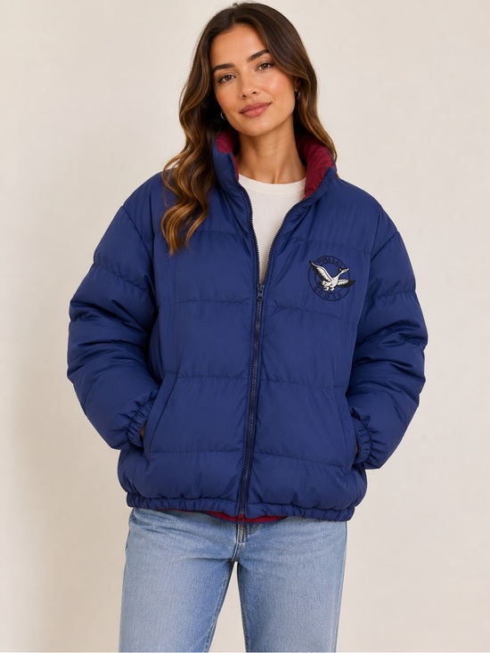 Triple F.A.T Goose Other - Triple F.A.T Goose Y2K 90s Navy Puffer Jacket with Red Lining | Size L
